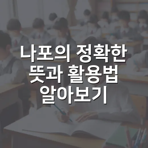 나포의 정확한 뜻과 활용법 알아보기 - 요약