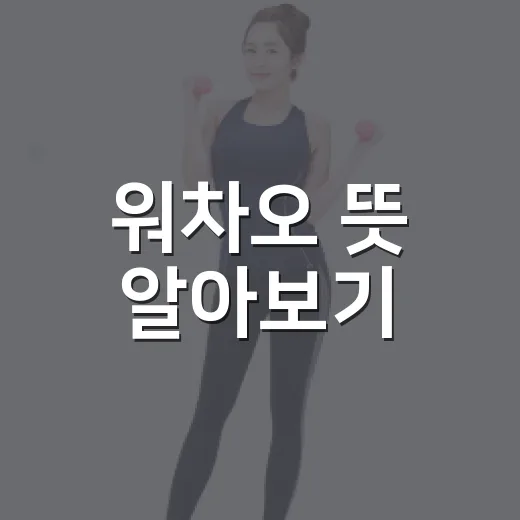 워차오 뜻 알아보기: 유쾌한 중국어 표현의 세계 - 요약