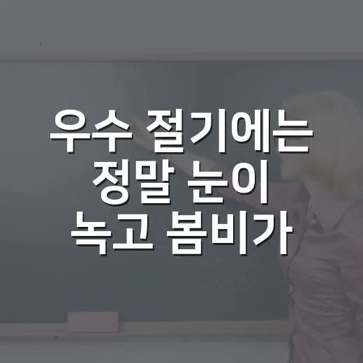 우수 절기에는 정말 눈이 녹고 봄비가 내릴까요? - 요약