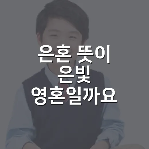은혼 뜻이 ‘은빛 영혼’일까요, 아니면 결혼 25주년일까요? - 요약