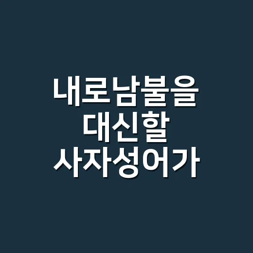 내로남불을 대신할 사자성어가 궁금하신가요? - 요약