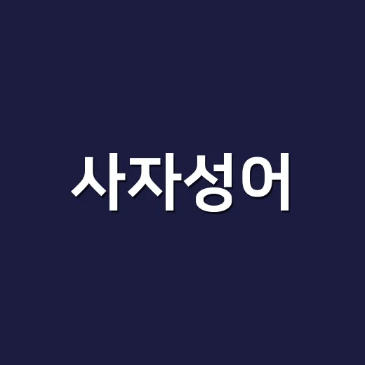 사자성어, 왜 네 글자만 외우면 금방 헷갈릴까요? - 요약