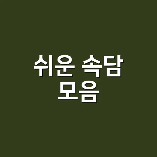 쉬운 속담 모음, 아이도 어른도 왜 자꾸 헷갈릴까요? - 요약