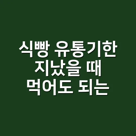 식빵 유통기한 지났을 때 먹어도 되는지 확인하는 방법 - 요약
