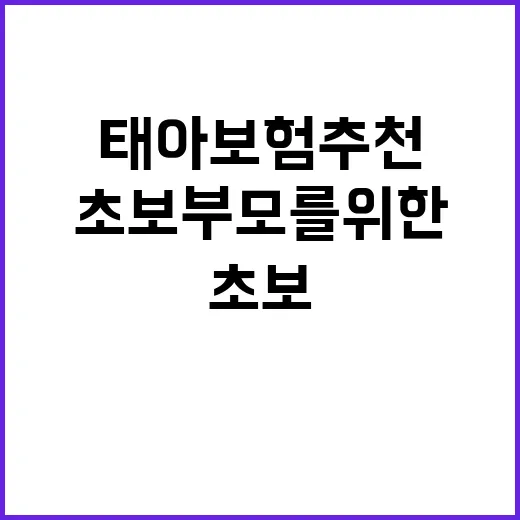 초보 부모를 위한 태아보험추천 고르는 방법 - 요약