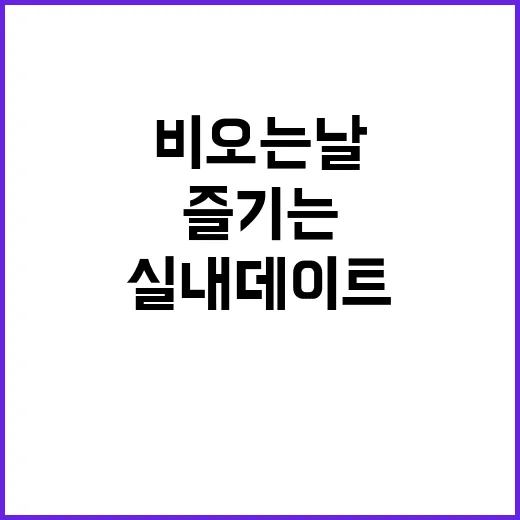 비 오는 날 실내데이트 제대로 즐기는 방법 - 요약