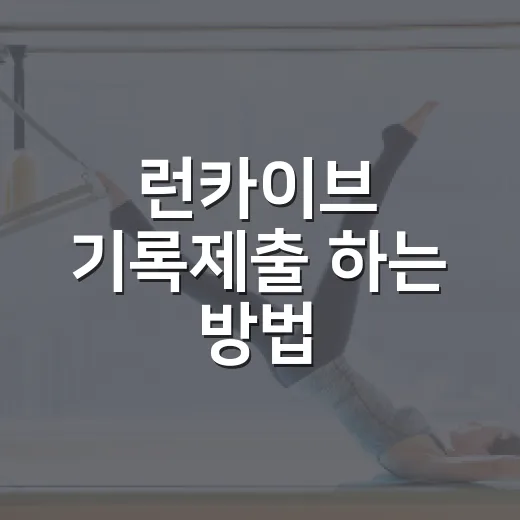 런카이브 기록제출 하는 방법, 처음이면 이렇게 준비하세요 - 요약