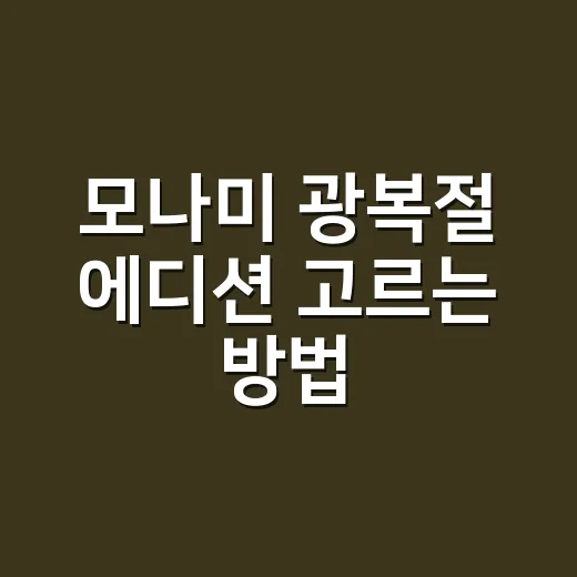 모나미 광복절 에디션 고르는 방법, 한정판 문구 살 때 체크할 것들 - 요약