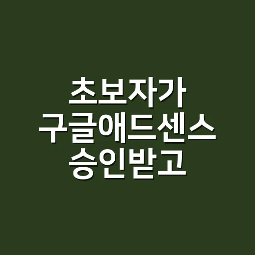 초보자가 구글애드센스 승인받고 수익을 키우는 방법 - 요약