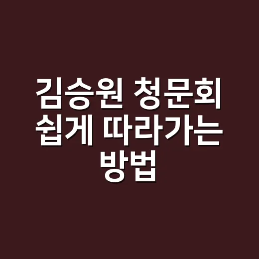 김승원 청문회 쉽게 따라가는 방법: 쟁점부터 기사 읽는 순서까지 - 요약