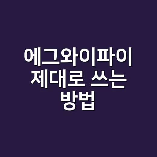에그와이파이 제대로 쓰는 방법, 여행과 출장 전에 이렇게 준비하세요 - 요약