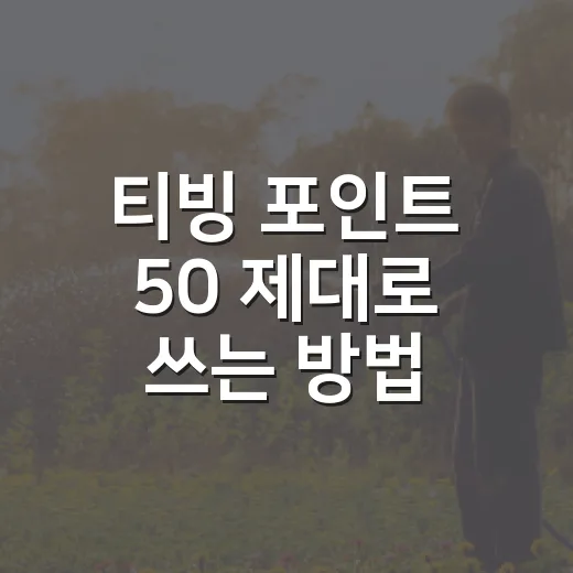 티빙 포인트 50 제대로 쓰는 방법, 작은 혜택도 놓치지 않으려면 이렇게 - 요약