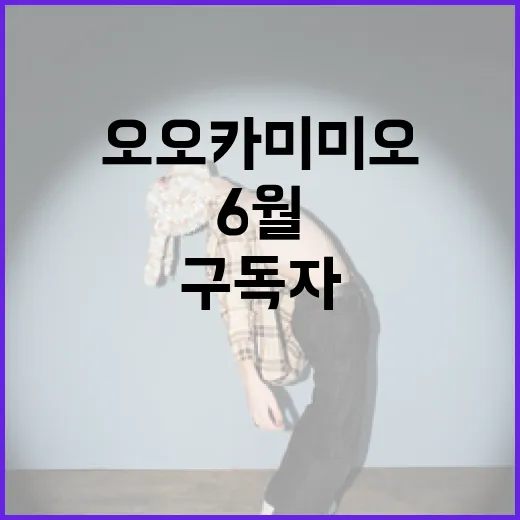 오오카미 미오, 100만명 구독자 달성 내구방송 6월 7일 22시부터 시작!