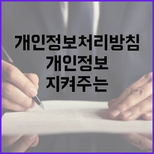 개인정보처리방침, 우리의 소중한 비밀을 지켜주는 방패