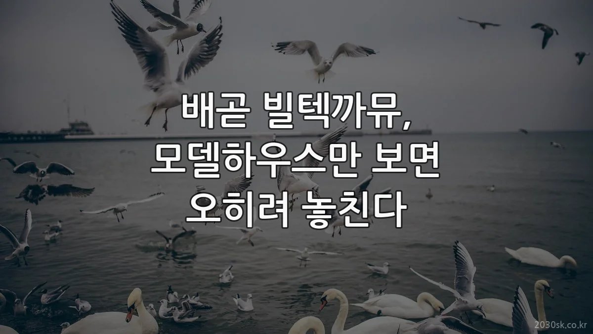 배곧 빌텍까뮤, 모델하우스만 보면 오히려 놓친다