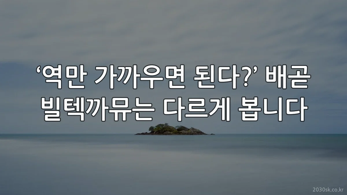 ‘역만 가까우면 된다?’ 배곧 빌텍까뮤는 다르게 봅니다