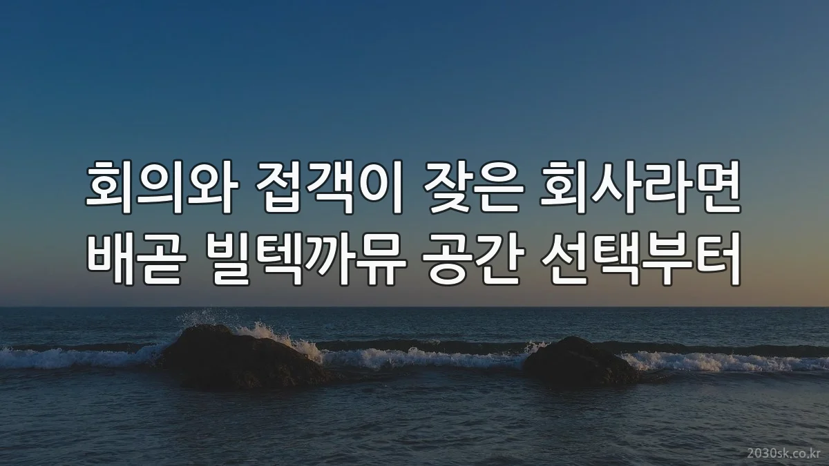 회의와 접객이 잦은 회사라면 배곧 빌텍까뮤 공간 선택부터