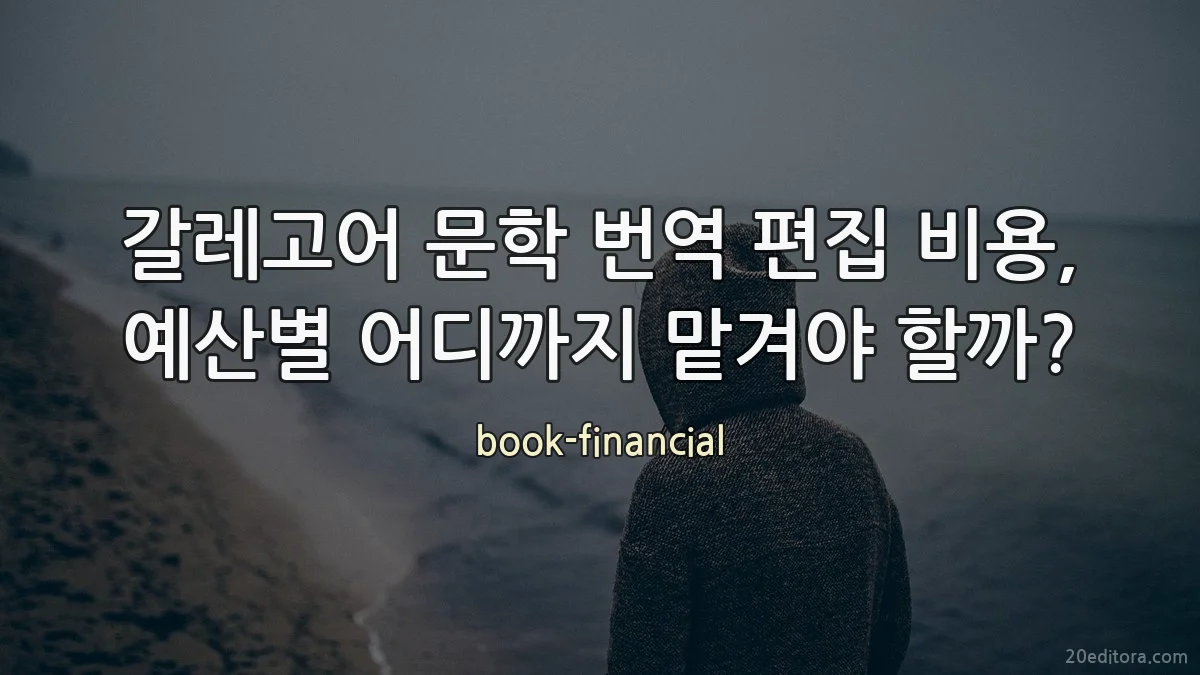 갈레고어 문학 번역 편집 비용, 예산별 어디까지 맡겨야 할까?