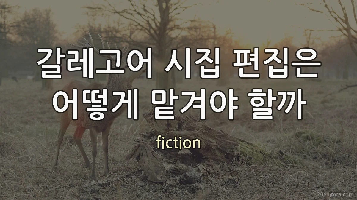 갈레고어 시집 편집은 어떻게 맡겨야 할까