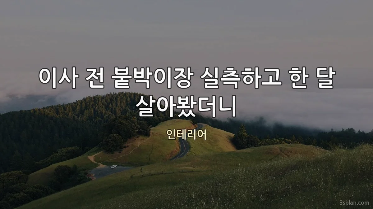 이사 전 붙박이장 실측하고 한 달 살아봤더니