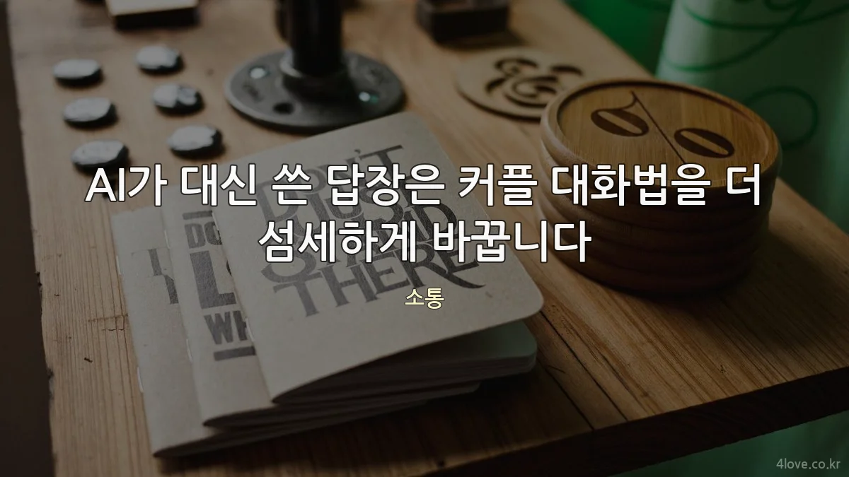 AI가 대신 쓴 답장은 커플 대화법을 더 섬세하게 바꿉니다
