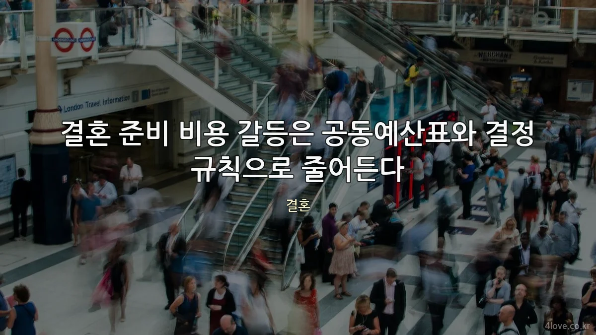 결혼 준비 비용 갈등은 공동예산표와 결정 규칙으로 줄어든다