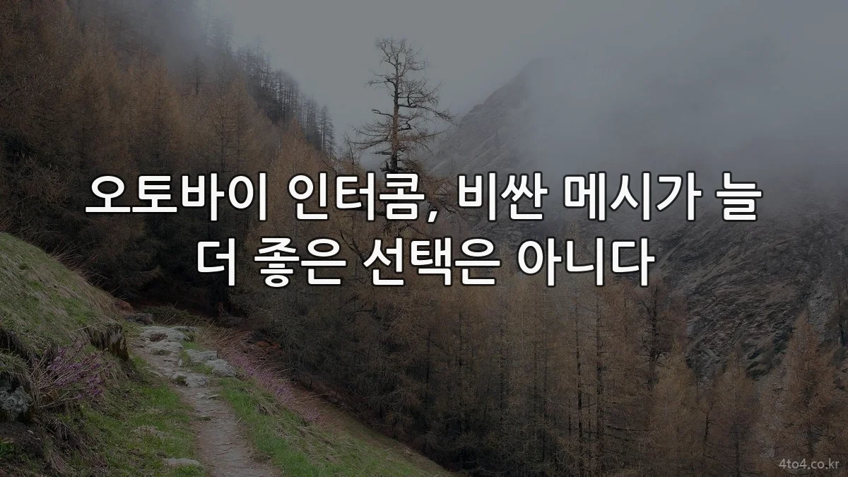 오토바이 인터콤, 비싼 메시가 늘 더 좋은 선택은 아니다