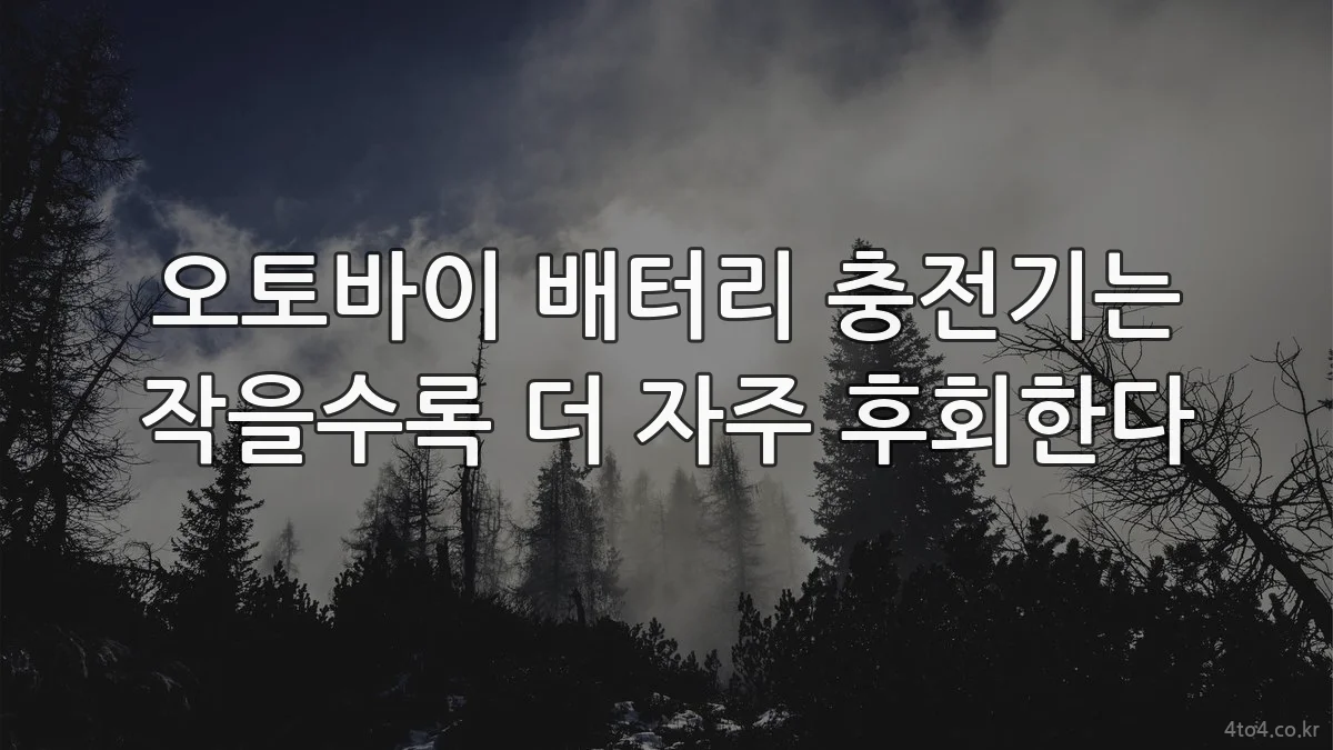 오토바이 배터리 충전기는 작을수록 더 자주 후회한다