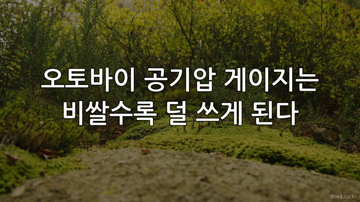 오토바이 공기압 게이지는 비쌀수록 덜 쓰게 된다