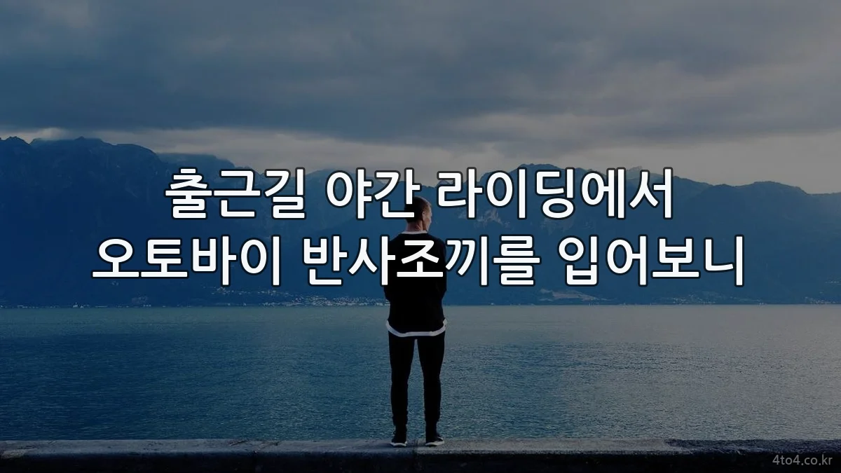 출근길 야간 라이딩에서 오토바이 반사조끼를 입어보니