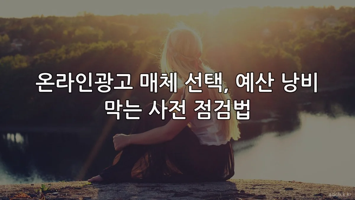 온라인광고 매체 선택, 예산 낭비 막는 사전 점검법