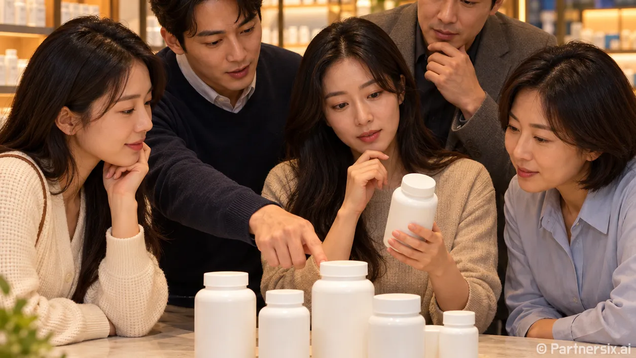 비타민 여러 개, …