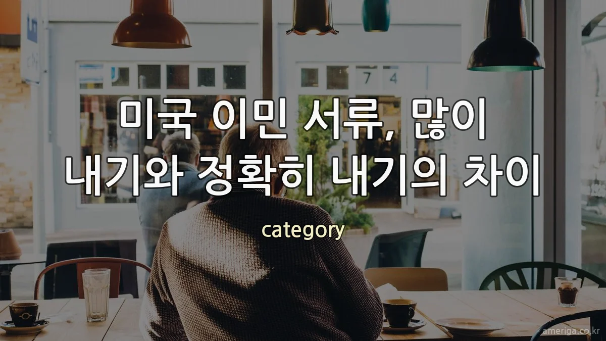 미국 이민 서류, 많이 내기와 정확히 내기의 차이
