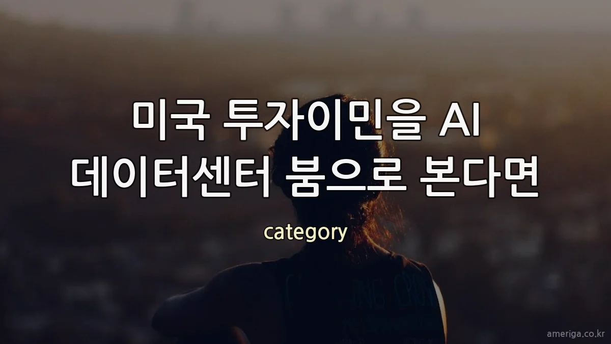 미국 투자이민을 AI 데이터센터 붐으로 본다면
