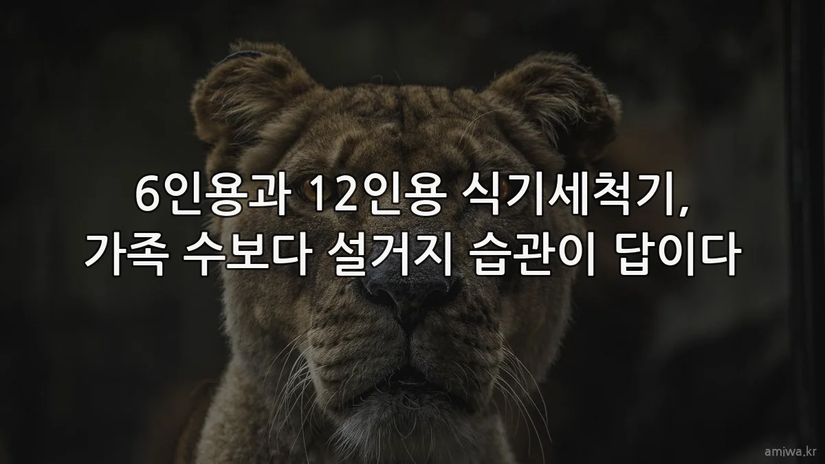 6인용과 12인용 식기세척기, 가족 수보다 설거지 습관이 답이다