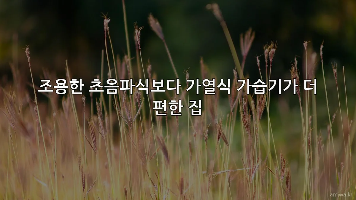 조용한 초음파식보다 가열식 가습기가 더 편한 집