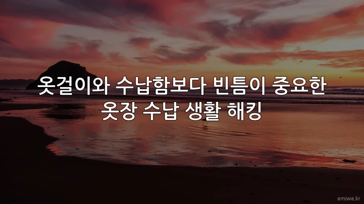 옷걸이와 수납함보다 빈틈이 중요한 옷장 수납 생활 해킹
