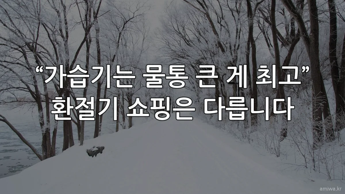 “가습기는 물통 큰 게 최고” 환절기 쇼핑은 다릅니다