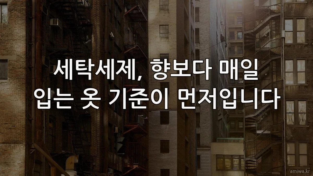 세탁세제, 향보다 매일 입는 옷 기준이 먼저입니다
