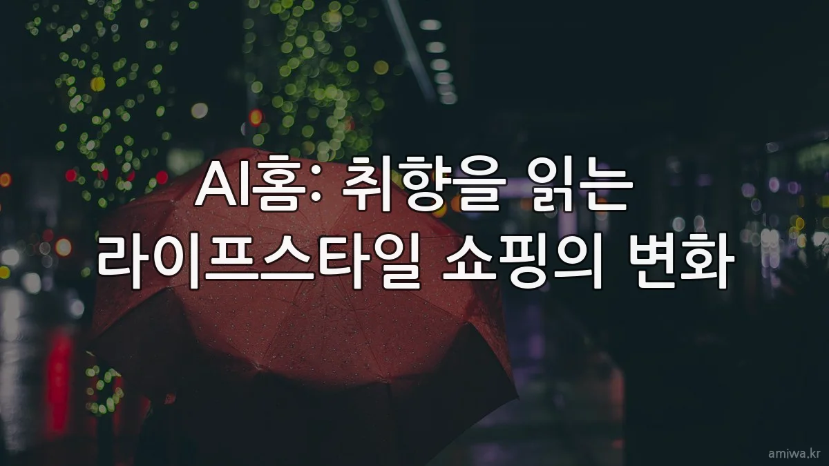 AI홈: 취향을 읽는 라이프스타일 쇼핑의 변화