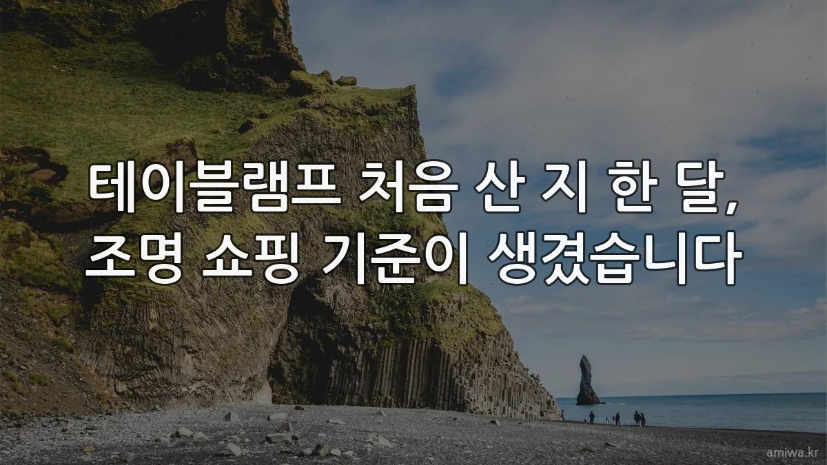 테이블램프 처음 산 지 한 달, 조명 쇼핑 기준이 생겼습니다