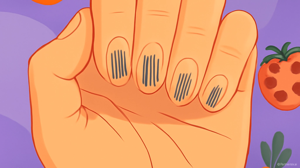 손톱 검은세로줄을 …