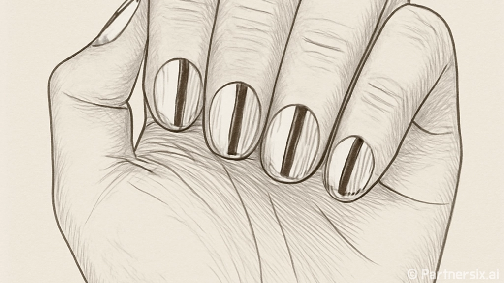 손톱에 검은 세로줄…