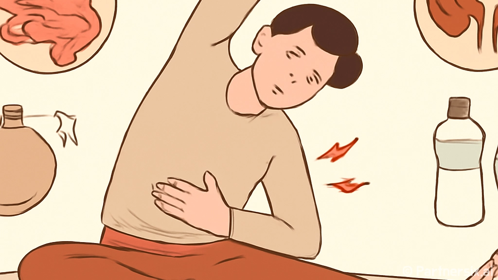 왼쪽 옆구리 통증을…