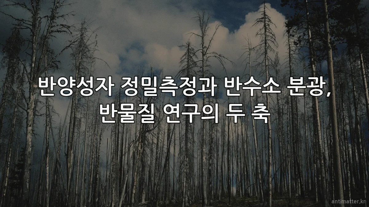 반양성자 정밀측정과 반수소 분광, 반물질 연구의 두 축