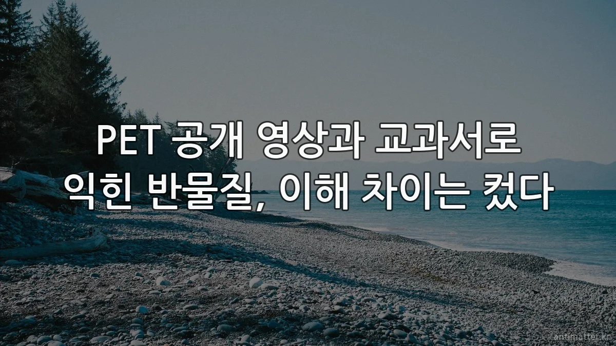 PET 공개 영상과 교과서로 익힌 반물질, 이해 차이는 컸다
