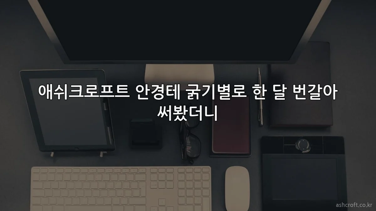 애쉬크로프트 안경테 굵기별로 한 달 번갈아 써봤더니