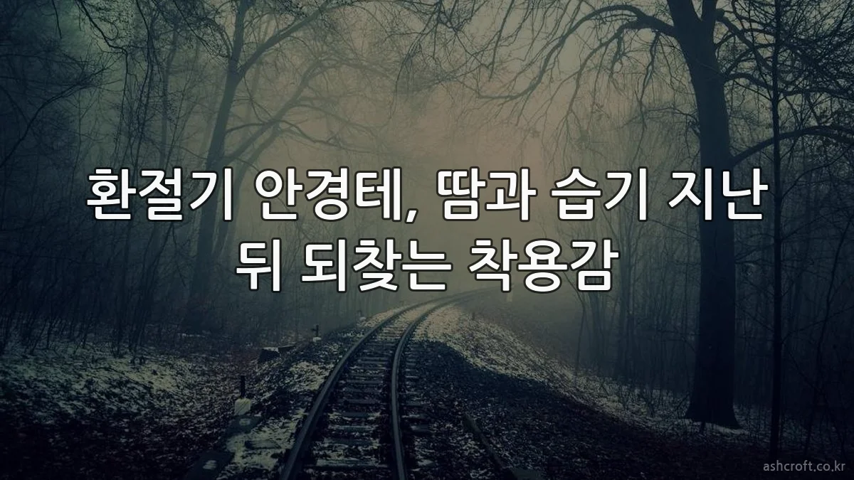 환절기 안경테, 땀과 습기 지난 뒤 되찾는 착용감