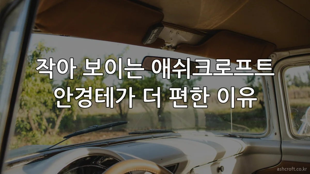 작아 보이는 애쉬크로프트 안경테가 더 편한 이유