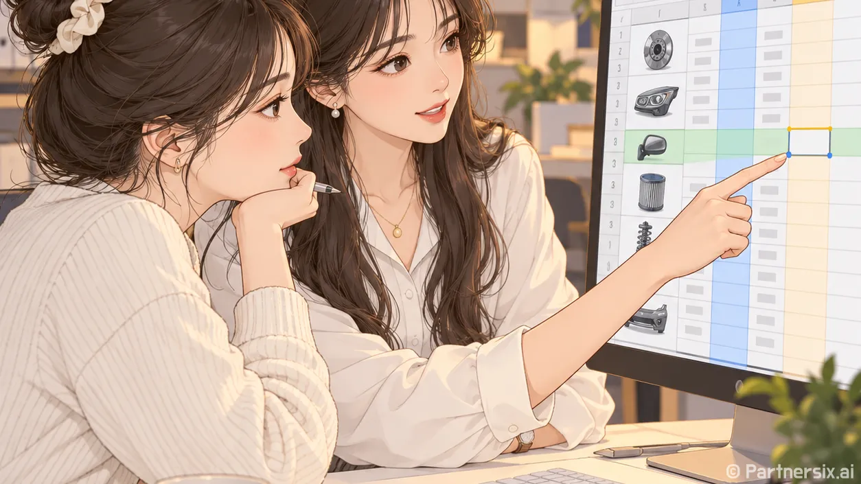 엑셀 vlookup 사용법 자동차 부품표로 익히는 방법